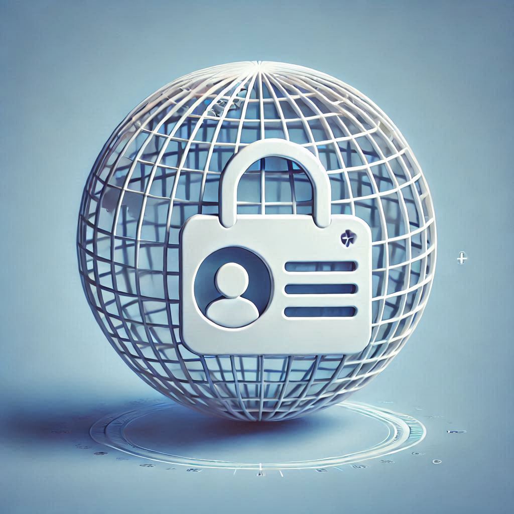 personal identification locked in a website globe with a lock on it, simple and centred.png
